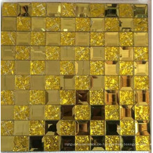 Gold Mosaik Fliese Diamant Spiegel Mosaik (HD069)